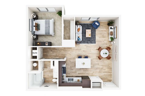 a floor plan of our studio apartment at riviera palms